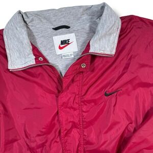 Vintage 90s Nike Full‎ Zip Windbreaker Jacket Men XXL Swoosh Lined Nylon Y2K